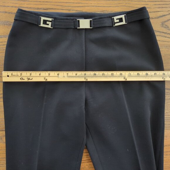 Parisline Vintage Women's Black Straight-Leg Elegant Pants With Rhinestone sz 10 - Picture 12 of 15